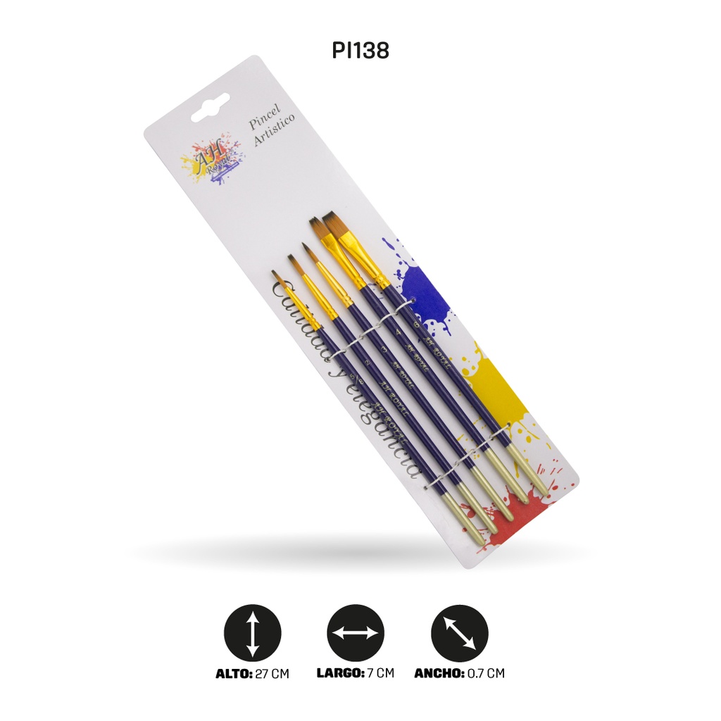 PINCEL AH ROYAL JUEGO X 5 NO 5/8 2 3 4 6 [PAC20089-138]