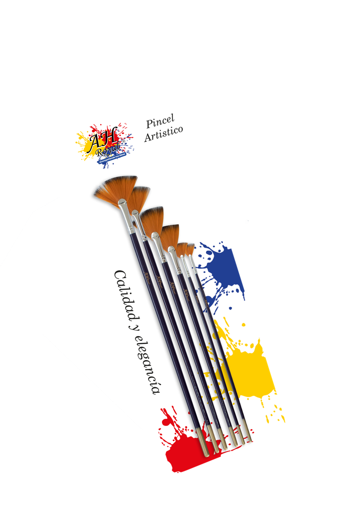 PINCEL AH ROYAL JUEGO ABANICO FINO X6  [PAC20092-26]