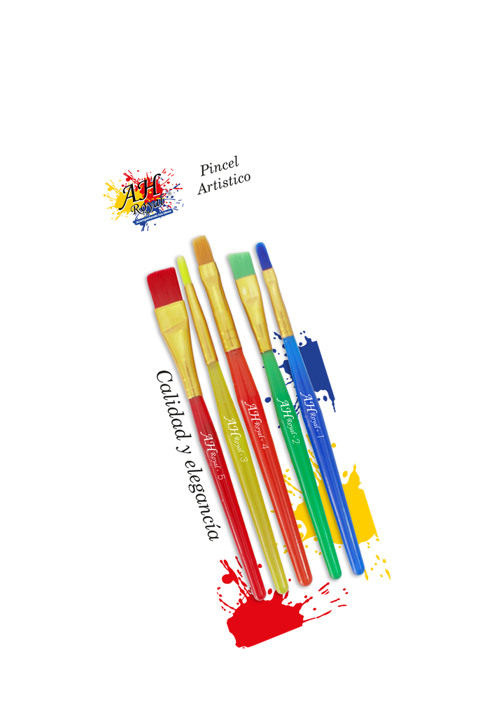PINCEL AH ROYAL ACRILICO DE COLORES X5 [PAC2425-2732]