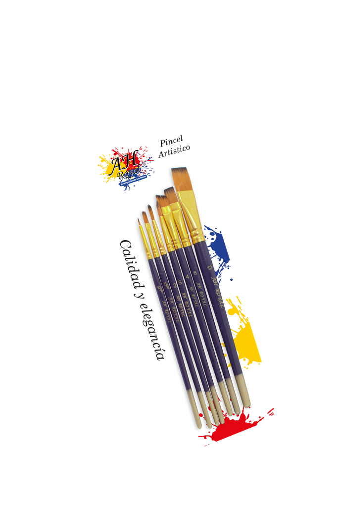 PINCEL AHROYAL JUEGO SURTIDO X7 [PAC20028-332]