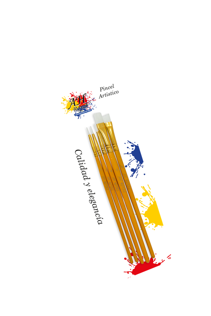 PINCEL AH ROYAL JUEGO AMARILLO N°10-0 2 3 4 6  X5 SURTIDO [PAC20090-38]