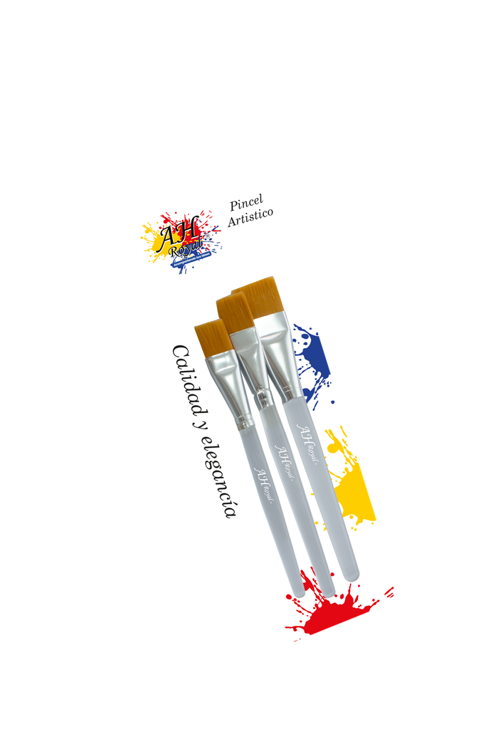 PINCEL AH ROYAL PLANO ACRILICO JUEGO X3 [PAC20729-423]
