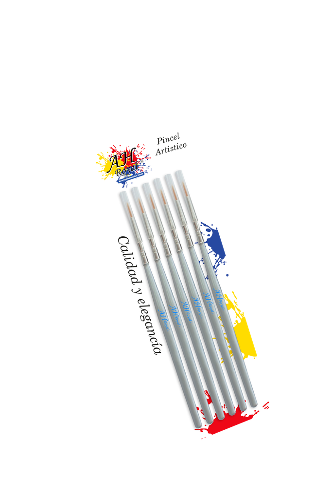 PINCEL AH ROYAL DELINEADOR NO  20/0 GRIS TIPO FALCON PUNTA FINA [PAC20724-PAC20725-464]