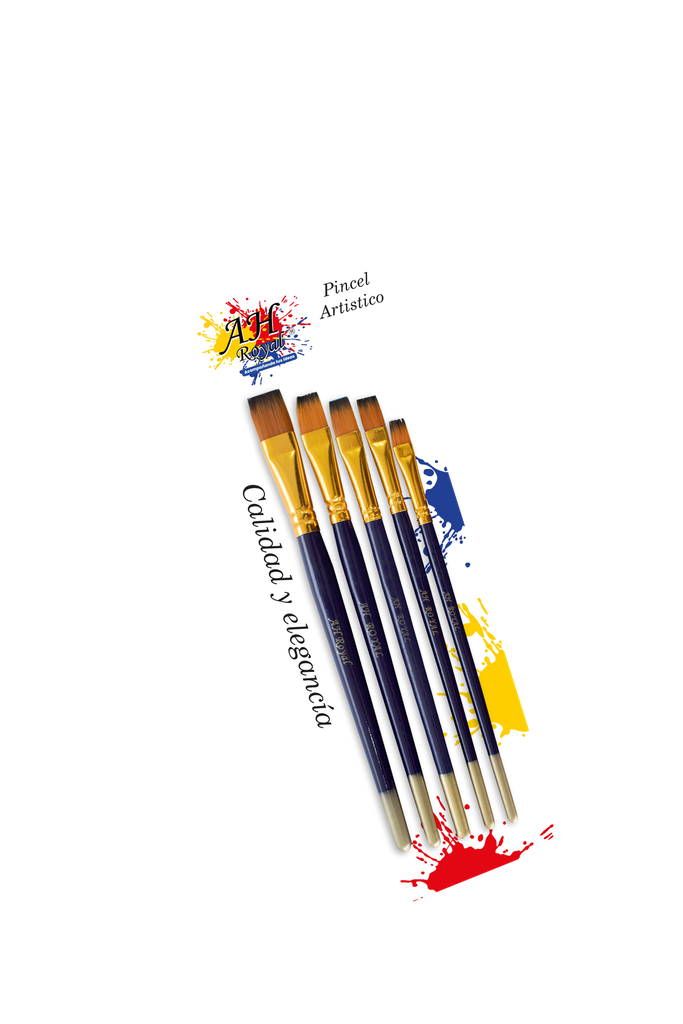 PINCEL AH ROYAL JUEGO PLANO NO 1/5  1 IN  3/4  1/2  10 X5 SURITDO [PAC20051-77]