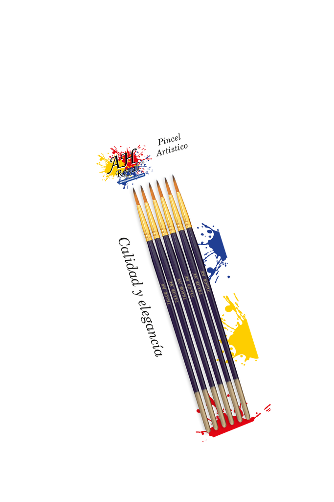 PINCEL AHROYAL REDONDO NO 5 X6  [PAC20066-910]
