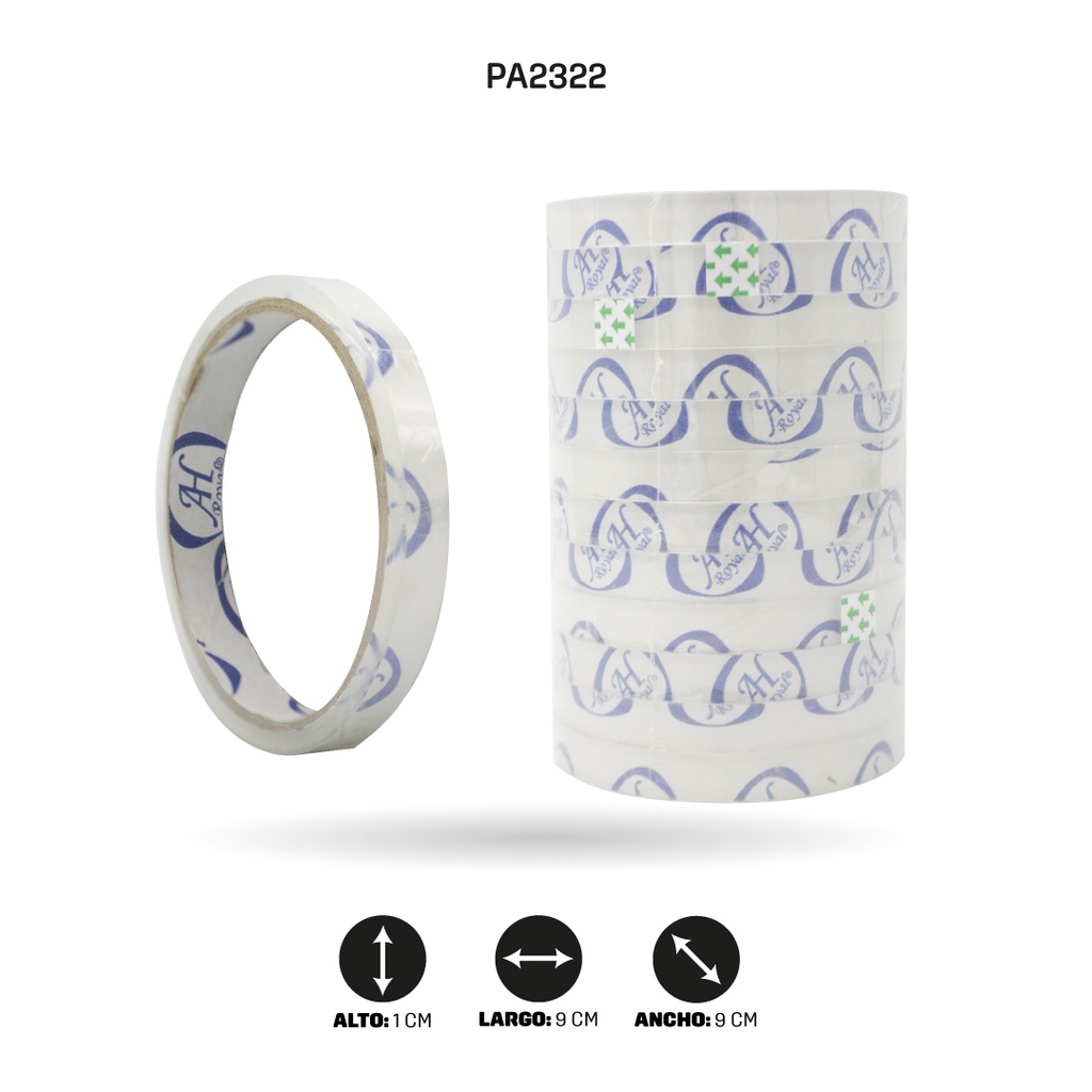 CINTA AH ROYAL TRANSPARENTE  ARO 1/2" x 40 mic x 30 yd (SET X 24 UND) [PAC4778-2322]