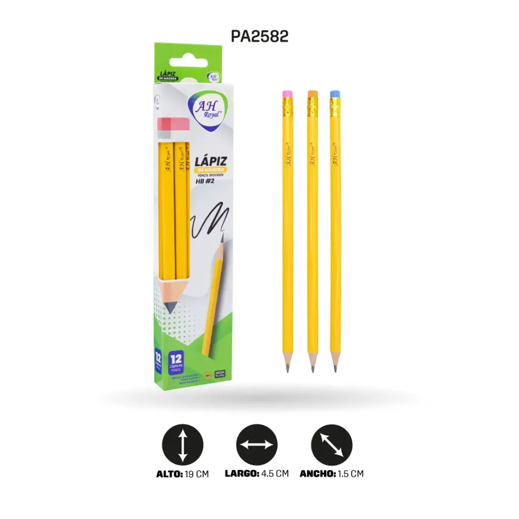 LAPIZ AH ROYAL AMARILLO HB2 (DISPLAY X 12) [PAC2016-2582]