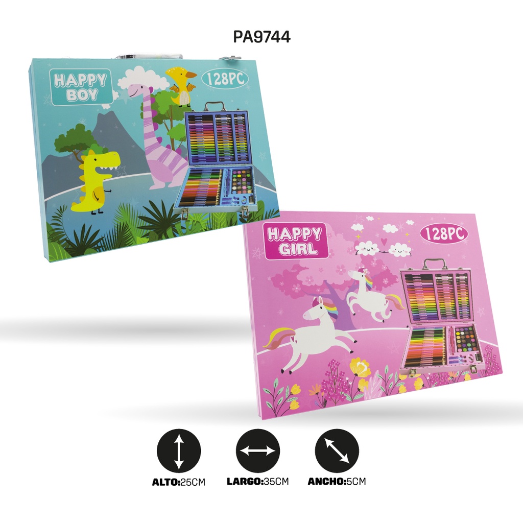 SET DE ARTE NIÑO Y NIÑA MALETA REF 128PCS [PAC3186]