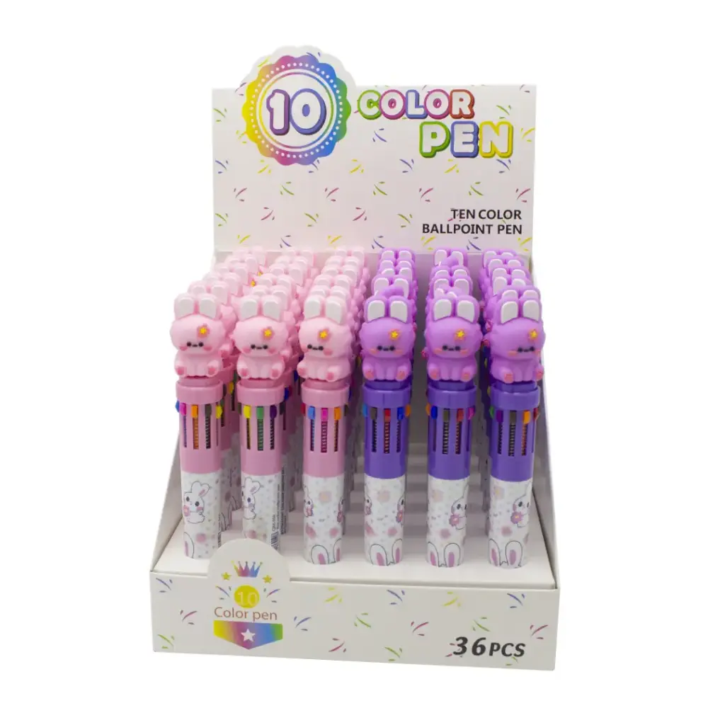 BOLIGRAFO 10 MINAS CONEJO DISPLAY X36 UND QM-910 [PAC3162-9797]