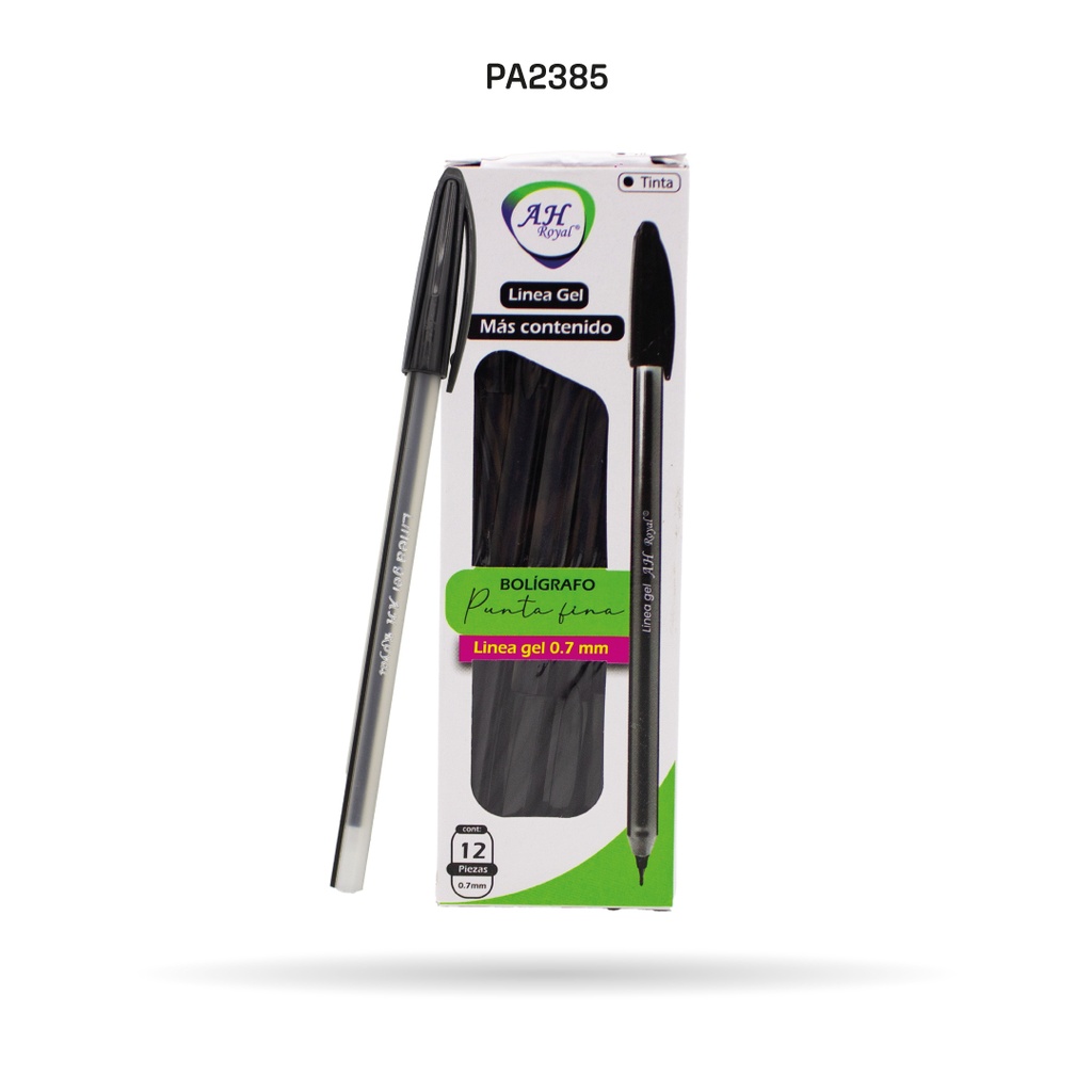 BOLIGRAFO AH ROYAL TRIANGULAR 07MM, TIPO ALLEGRO NEGRO.