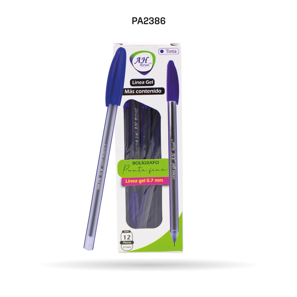 BOLIGRAFO AH ROYAL TRIANGULAR 07MM, TIPO ALLEGRO AZUL.