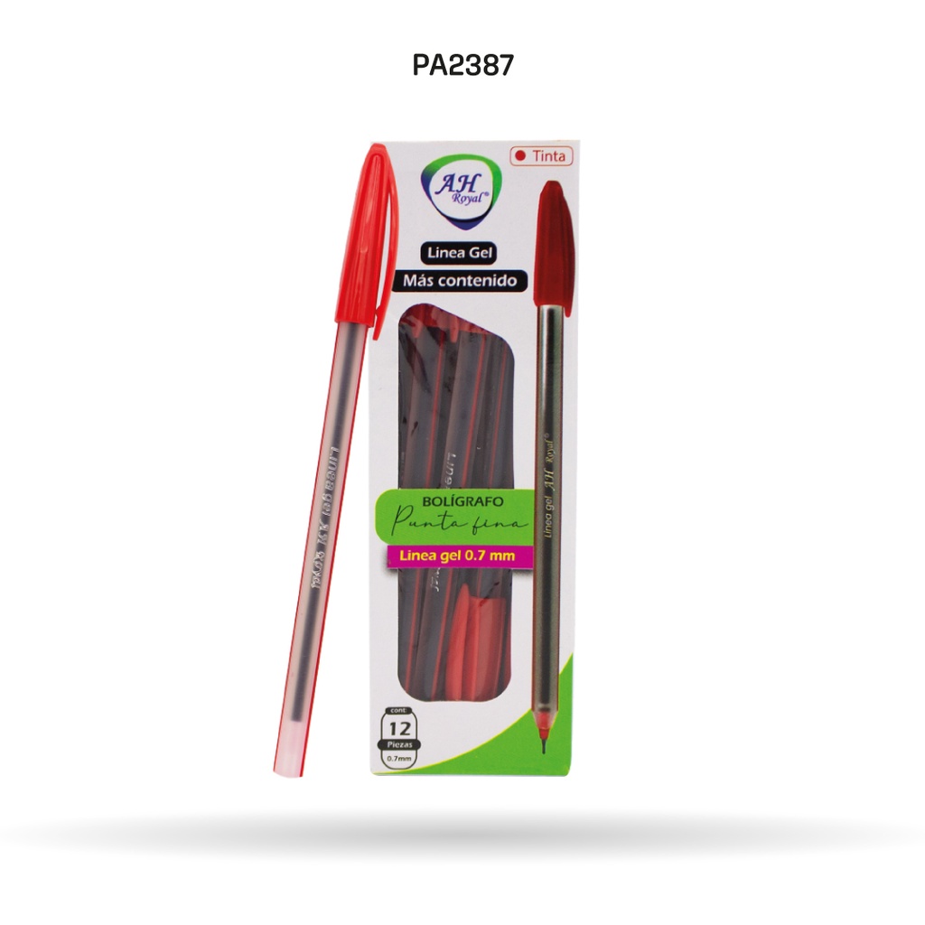 BOLIGRAFO AH ROYAL TRIANGULAR 07MM, TIPO ALLEGRO ROJO.