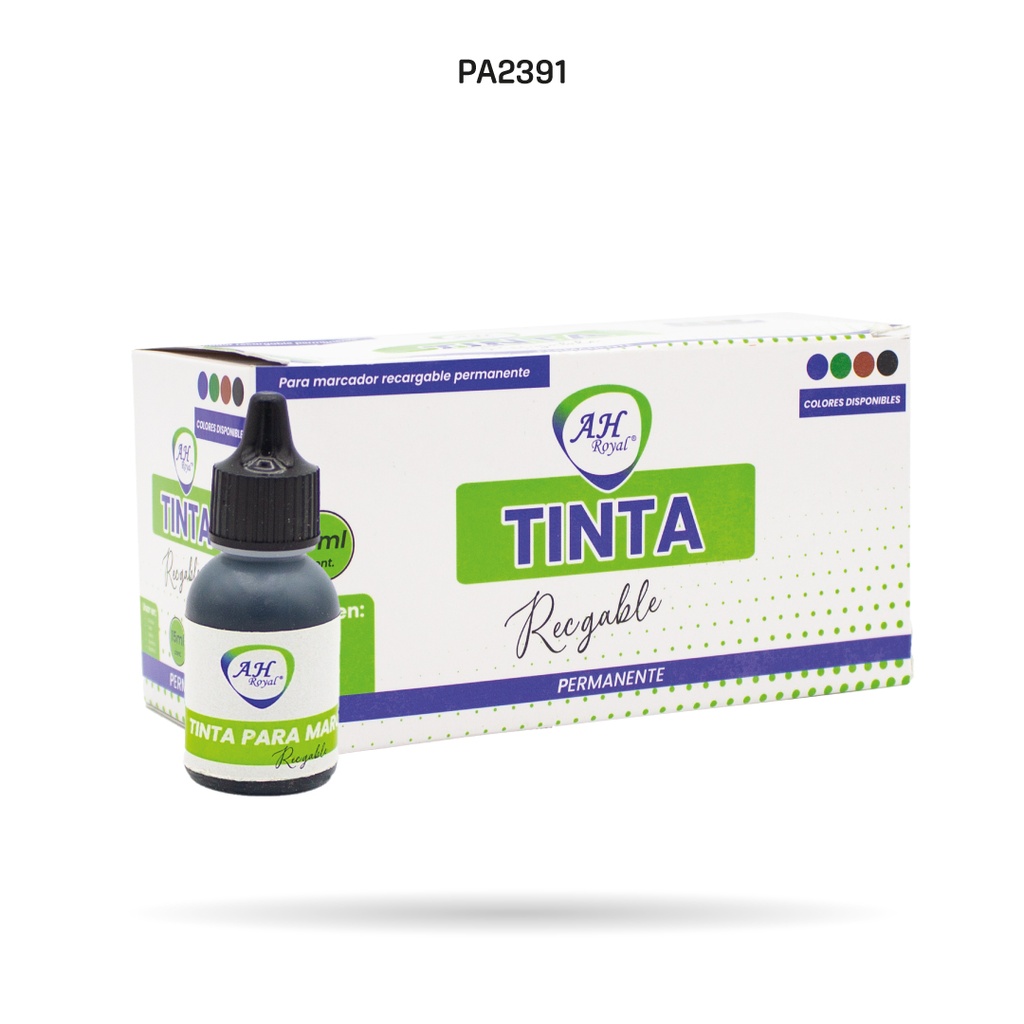 TINTA AH ROYAL  NEGRA PARA MARCADOR PERMANENTE, 15 ML [DISPLAY X10]