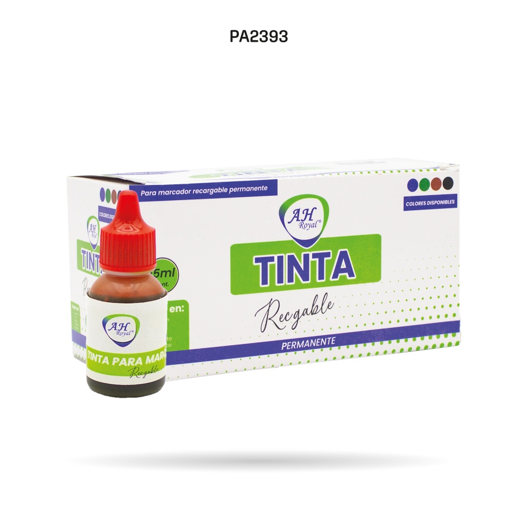 TINTA AH ROYAL ROJA PARA MARCADOR PERMANENTE, 15 ML [DISPLAY X10]