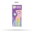 BOLÍGRAFO TRIANGULAR LINEA GEL COLORES PASTEL TINTA NEGRA DISPLAY X6