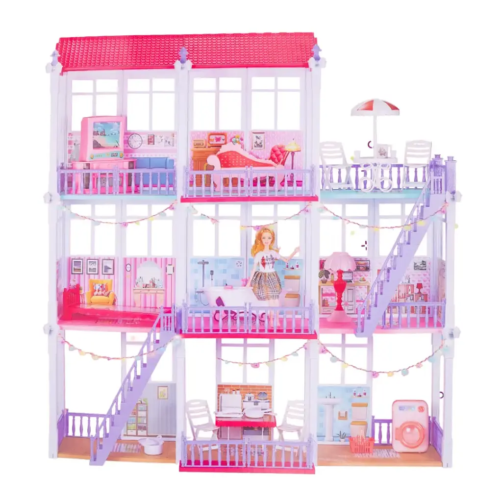 CASA DE MUÑECAS ARMABLE PREMIUM CON LUZ [915]