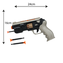 PISTOLA GIRATORIA DE DARDOS DE ESPUMA CON SONIDO Y LUZ [929-10]