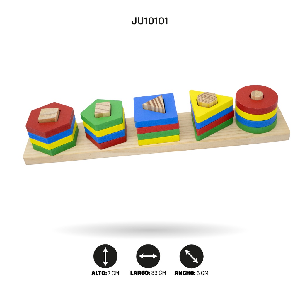 JUEGO DE FIGURAS MADERA PARA ENCAJAR [1970-178]