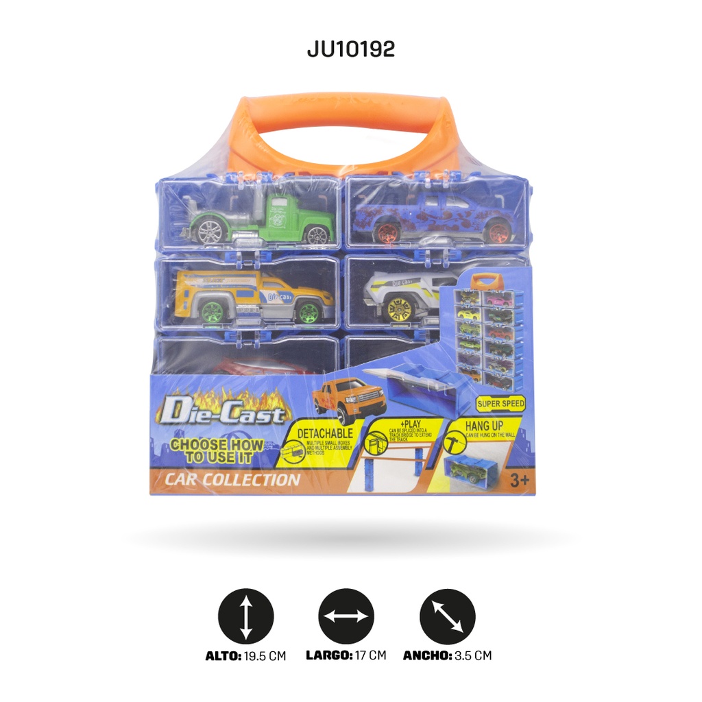 COCHE DE ALEACIÓN DESLIZANTE 1:64 8 PIEZAS [324-350]