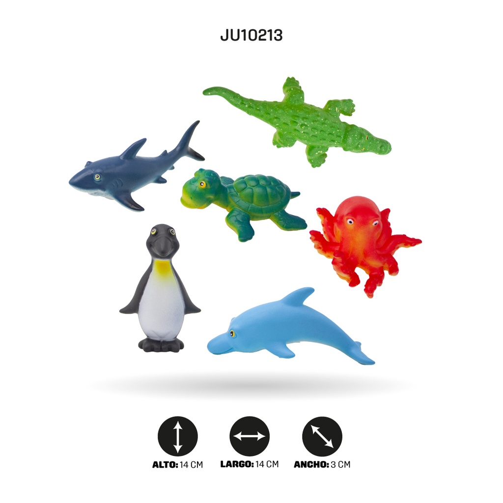 SET ANIMALES MARINOS [P2638-6]