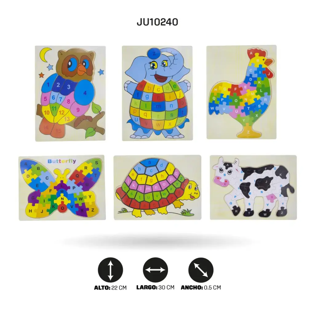 ROMPECABEZAS DEL ALFABETO DE ANIMALES  [1970-75]