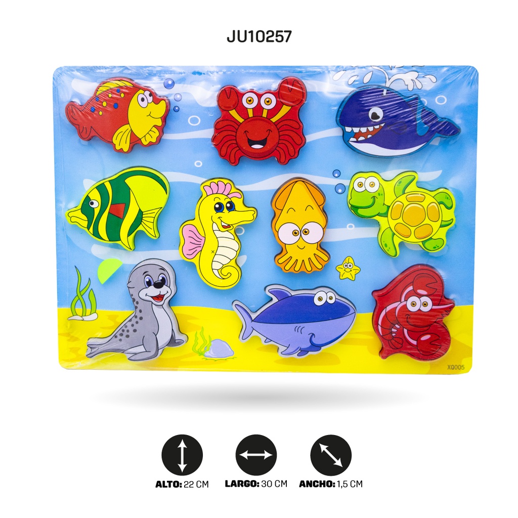 JUEGO DIDACTICO EN MADERA FIGURAS SURTIDAS [1970-80]