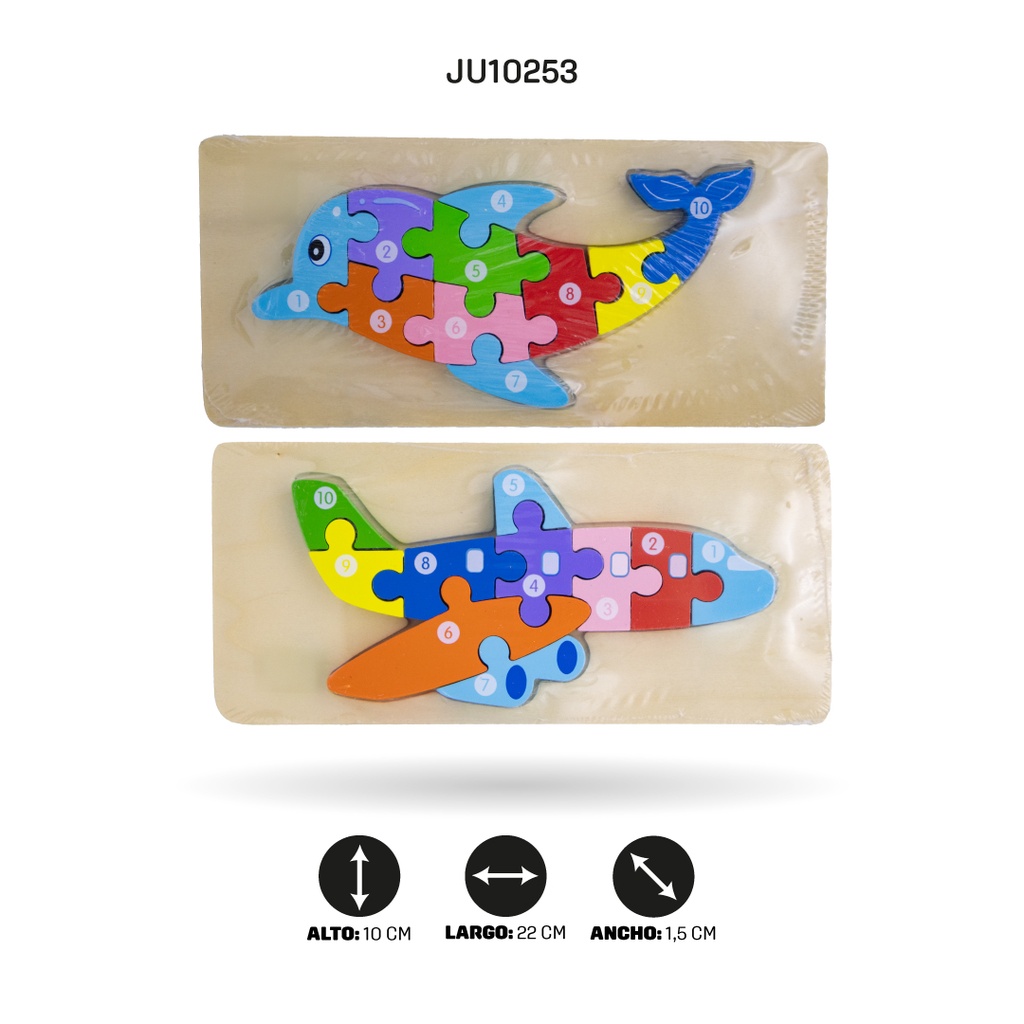 ROMPECABEZAS DE NÚMEROS DEL 1 AL 10 [1970-87]