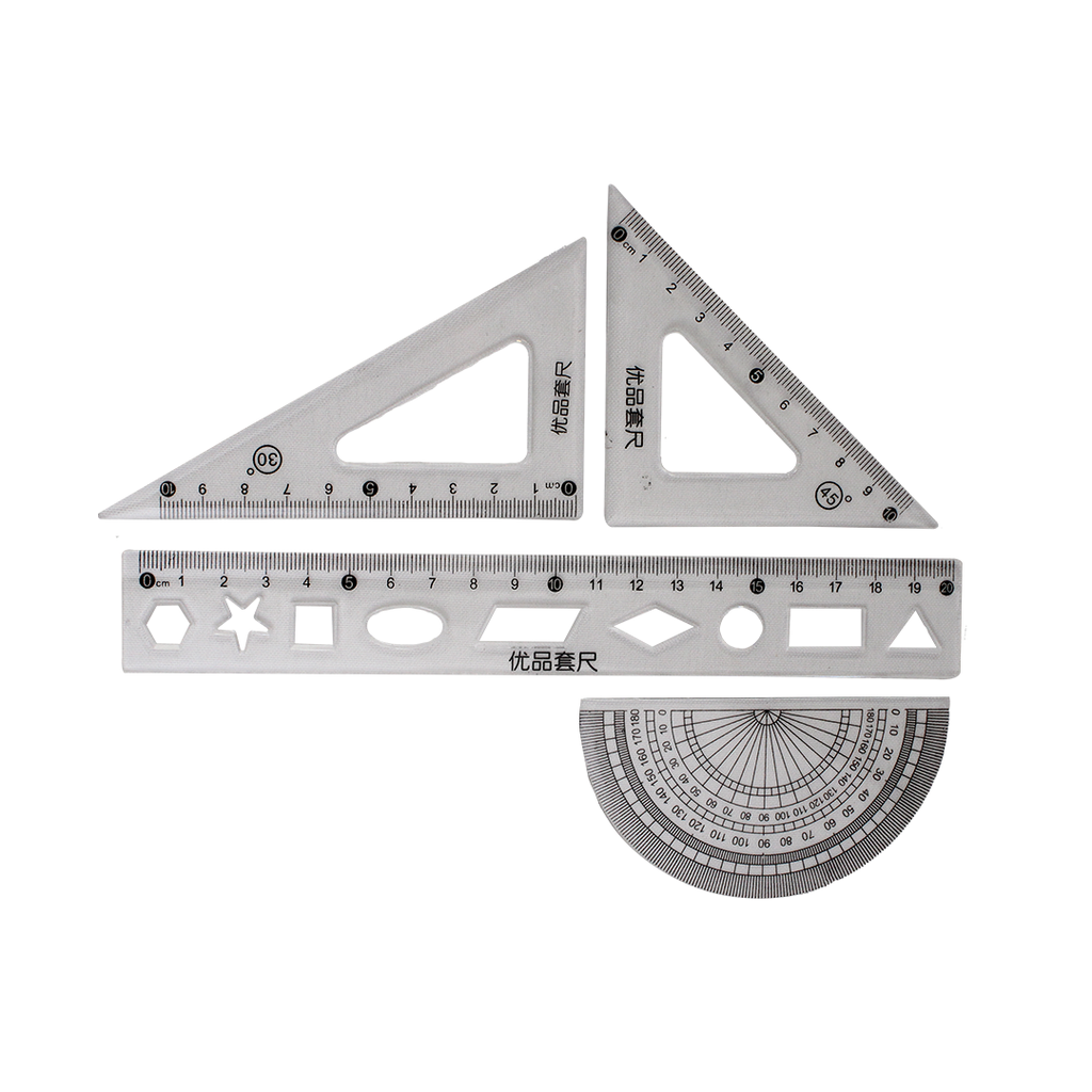 SET GEOMETRICO 4PCS PQT X 40 UND XX-0021/ XX-0022 [PAC3114]