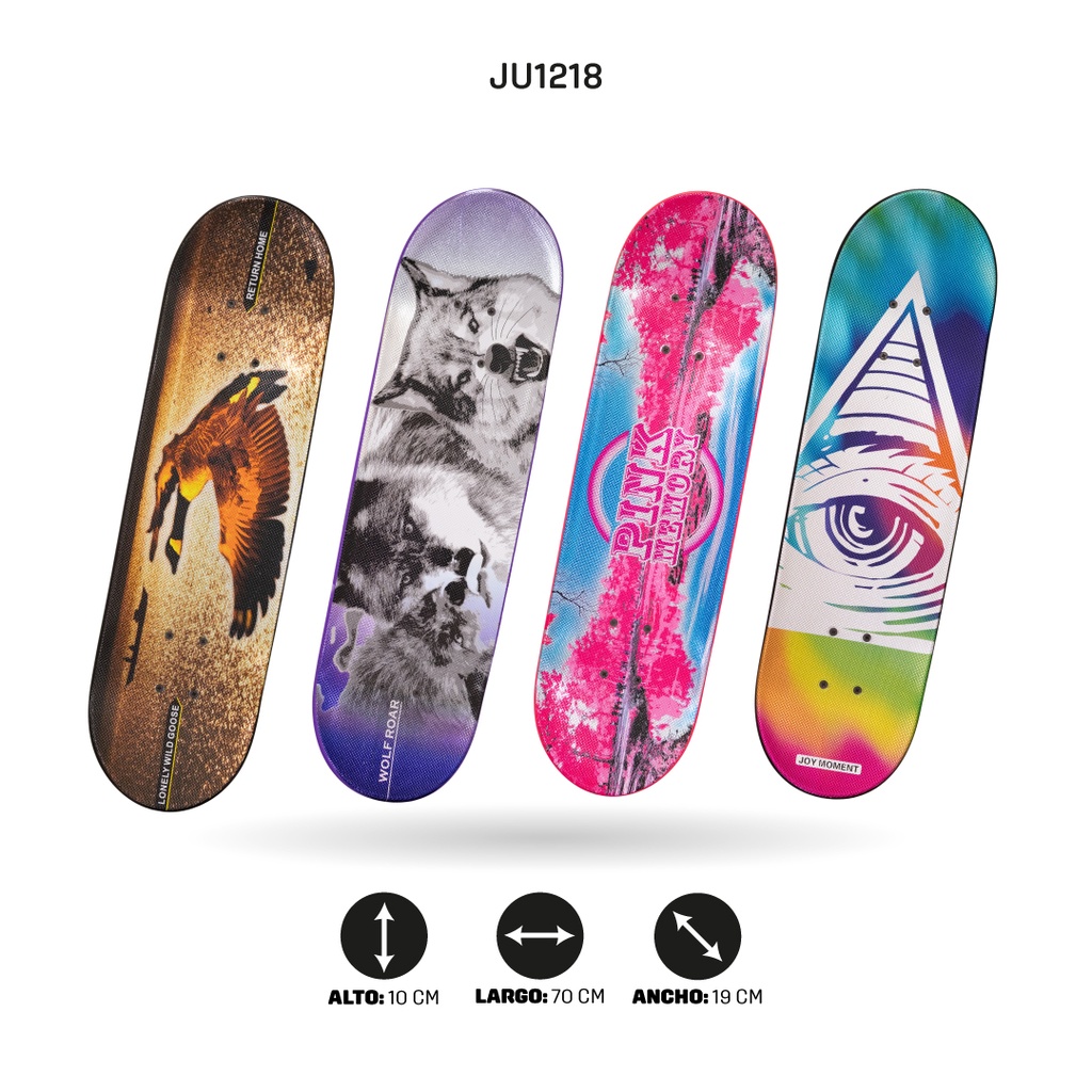 TABLA SKATE PATINETA FINA CON LUZ  808 [PAC3279]