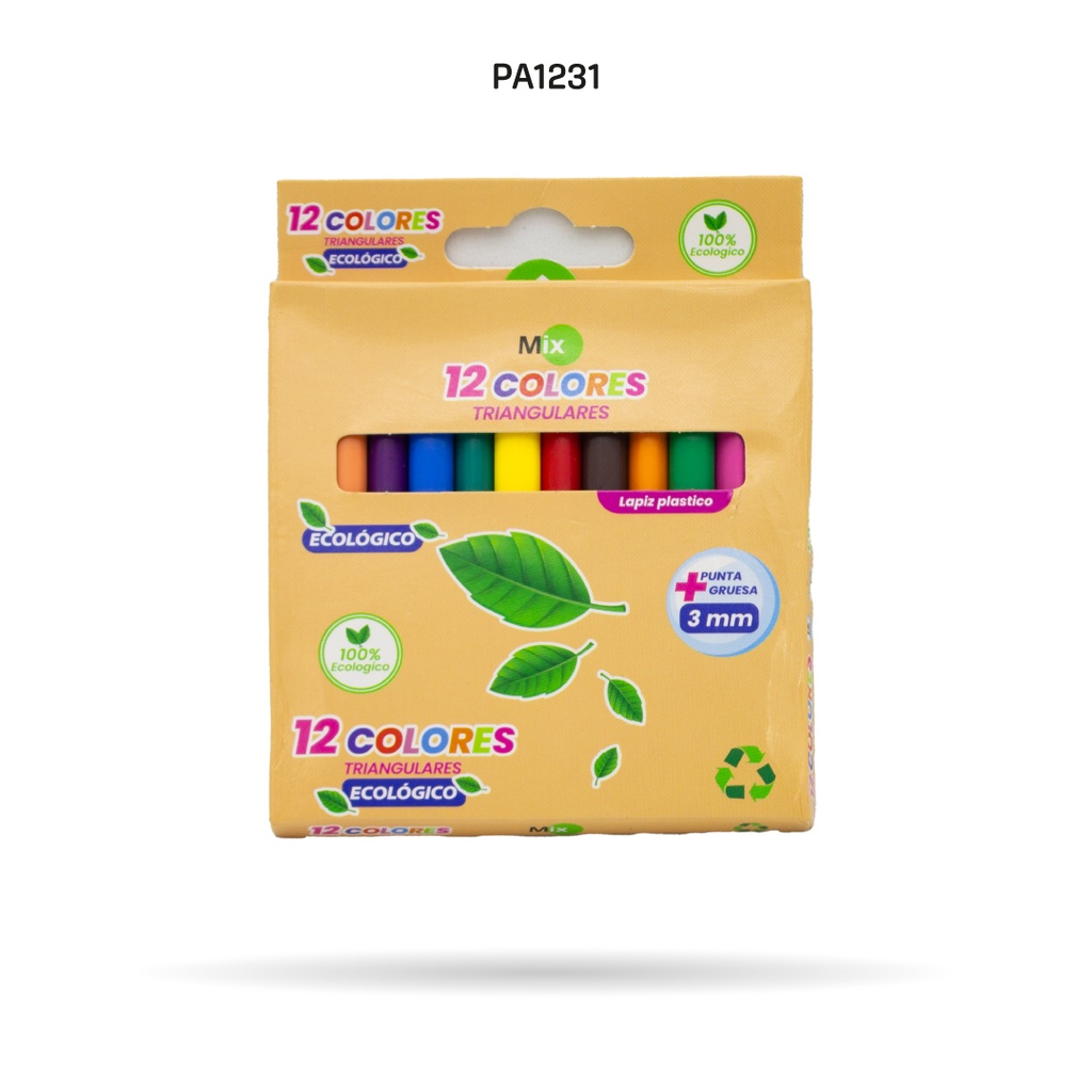 COLOR MIX CORTO 100% ECOLOGICO X 12 UND (PAC3628) [PAC3628-1231-PAC3628]