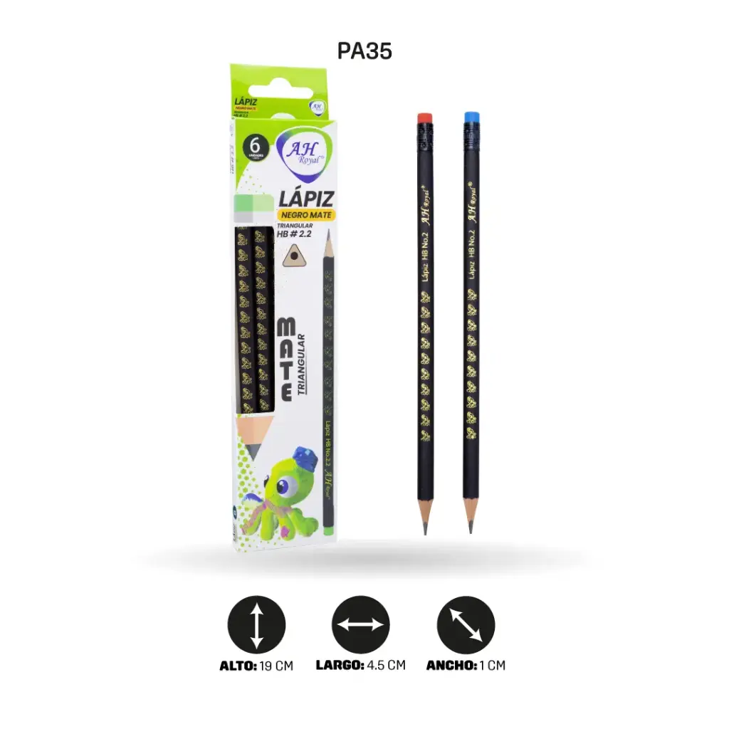 LAPIZ AH ROYAL NEGRO HB  # 2 [PAC2511]