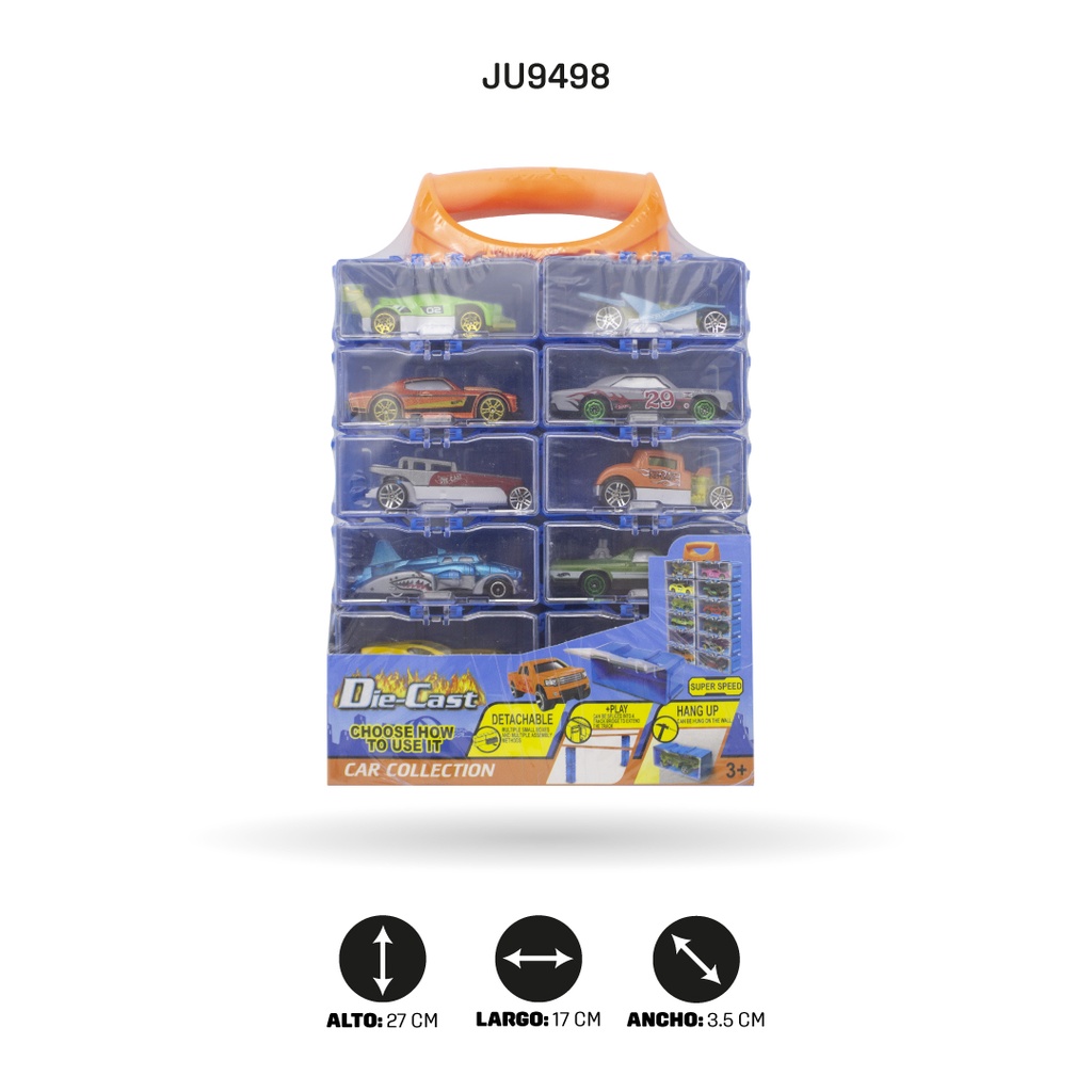 COCHE DE ALEACIÓN DESLIZANTE 1:64 12 PIEZAS [324-354]