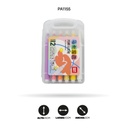 MARCADOR JUMBO ACRILICO TRIANGULAR PASTEL X12 CAJA PLASTICA [PAC4084]