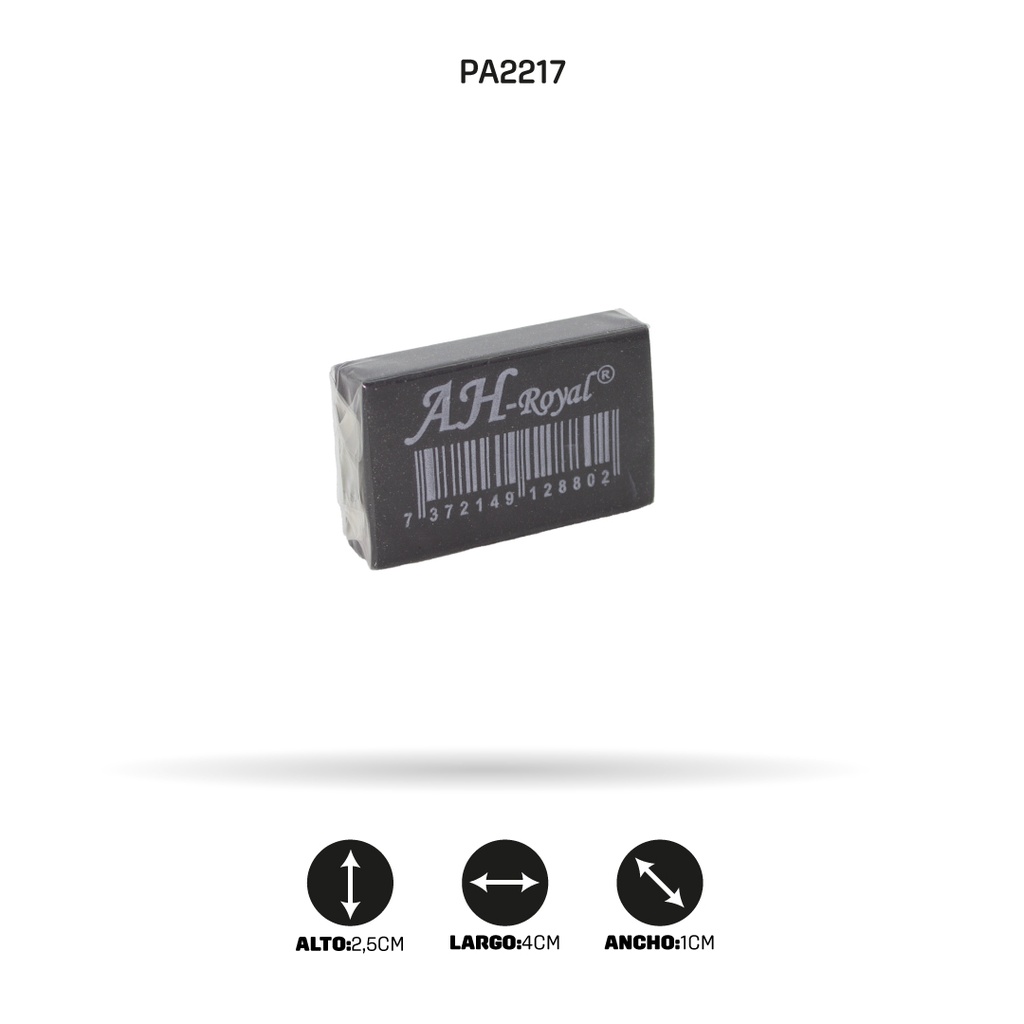 BORRADOR AH ROYAL MIGA DE PAN PVC NEGRO MEDIANO X30 [PAC3198-2217-PAC3198]