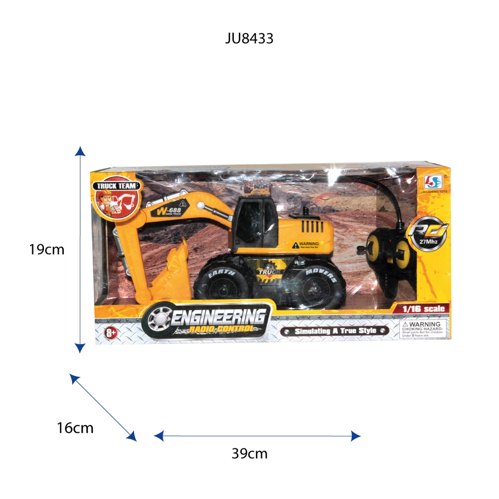 EXCAVADORA REMOTA CON CARGADOR CON CONTROL REMOTO [955-8]