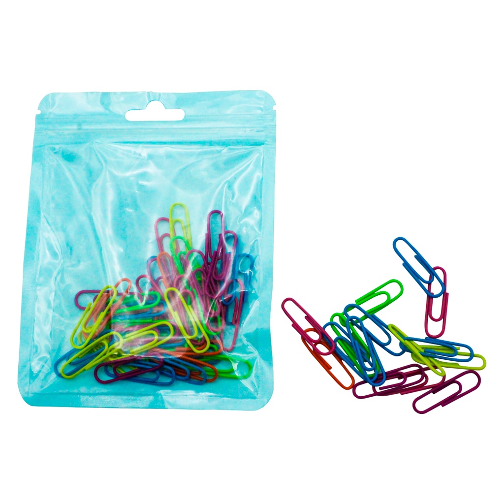 CLIP DE PAPEL COLORES NEON BLISTER 28MM [PAC3544]