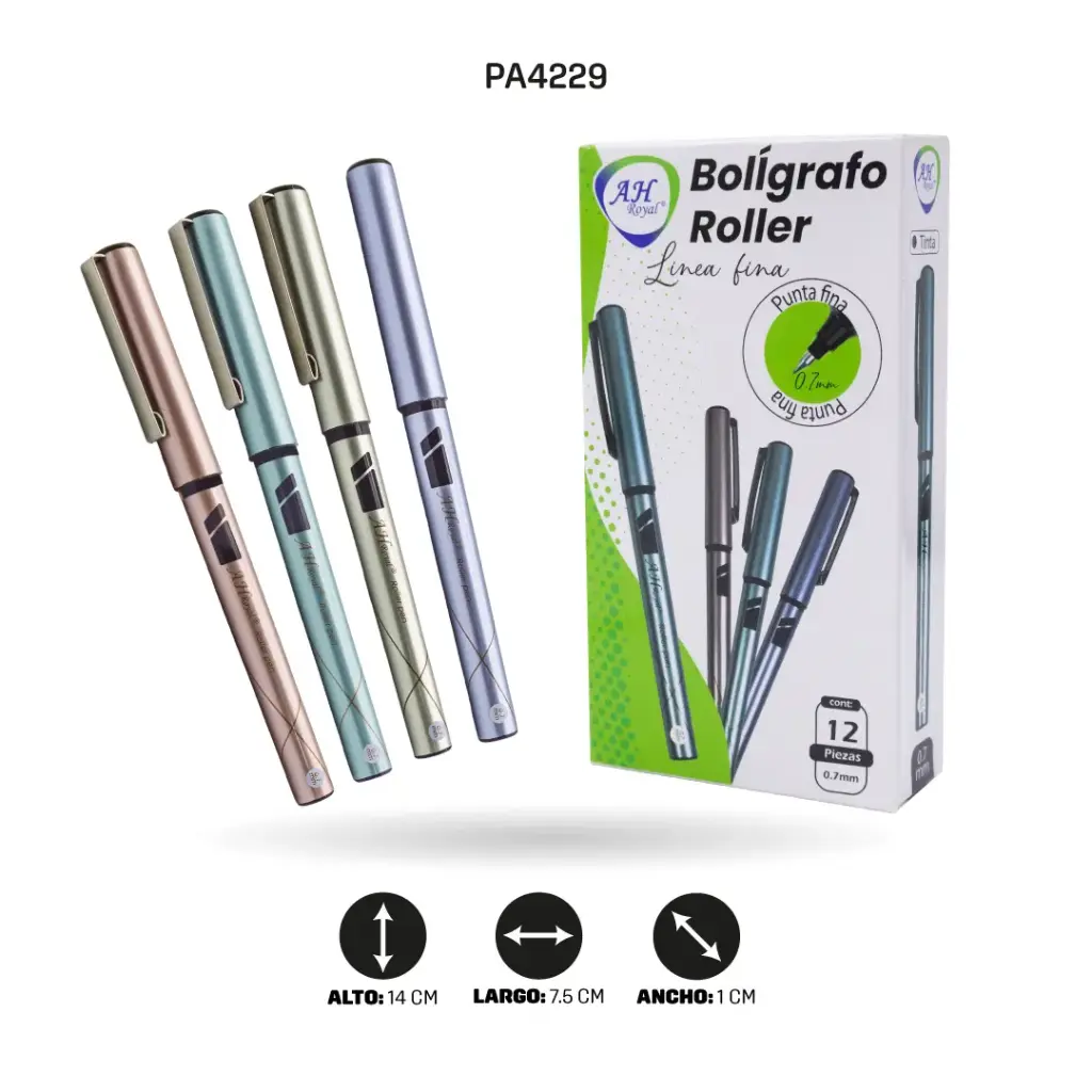 BOLIGRAFO AH ROYAL ROLLER  0.7MM DISPLEY X12 UND [PAC3624]