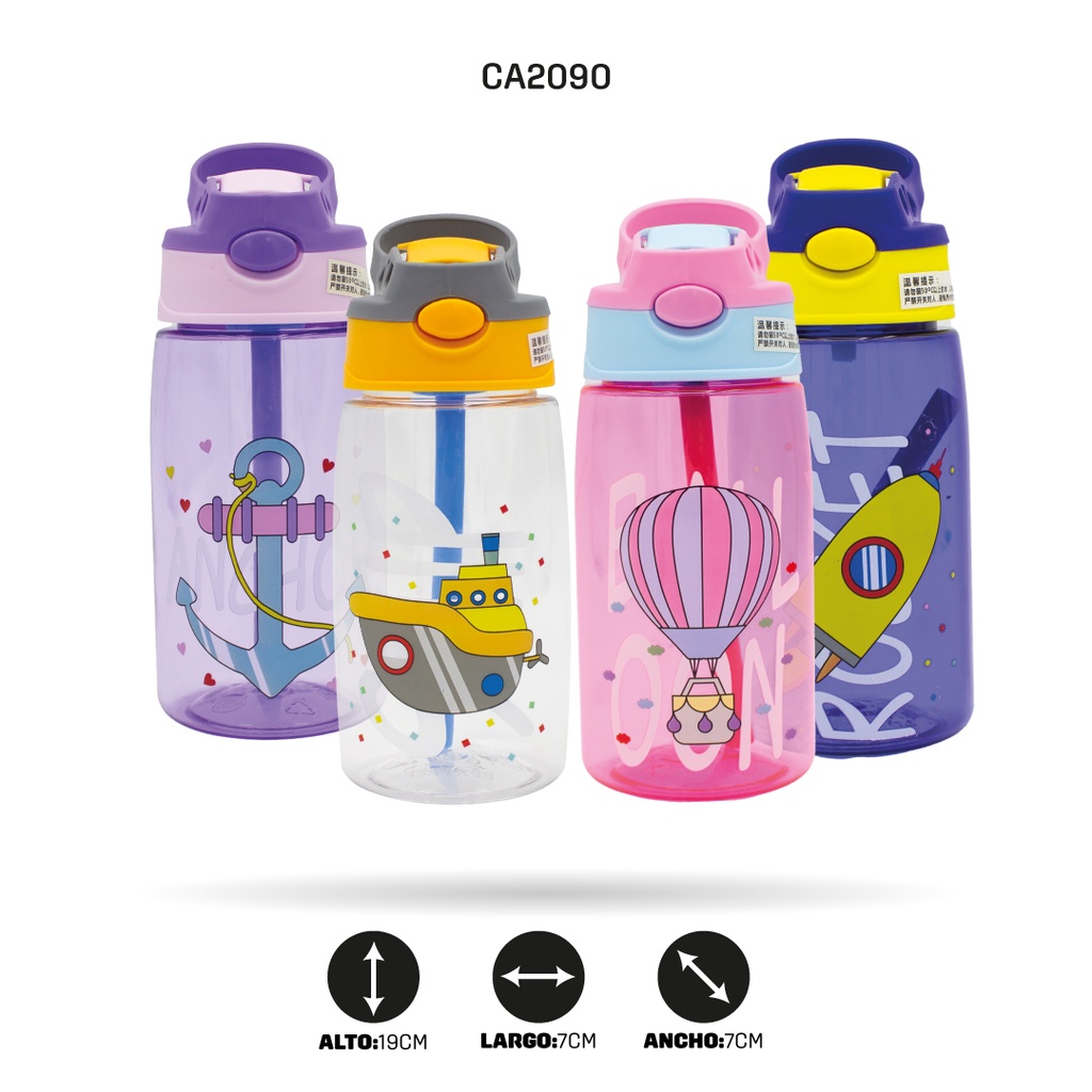 TERMO NIÑO DE 500ML LIBRE DE BPA [PAC4300]