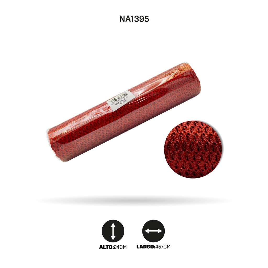 MALLA ESCARCHA ROJO [PAC3711]