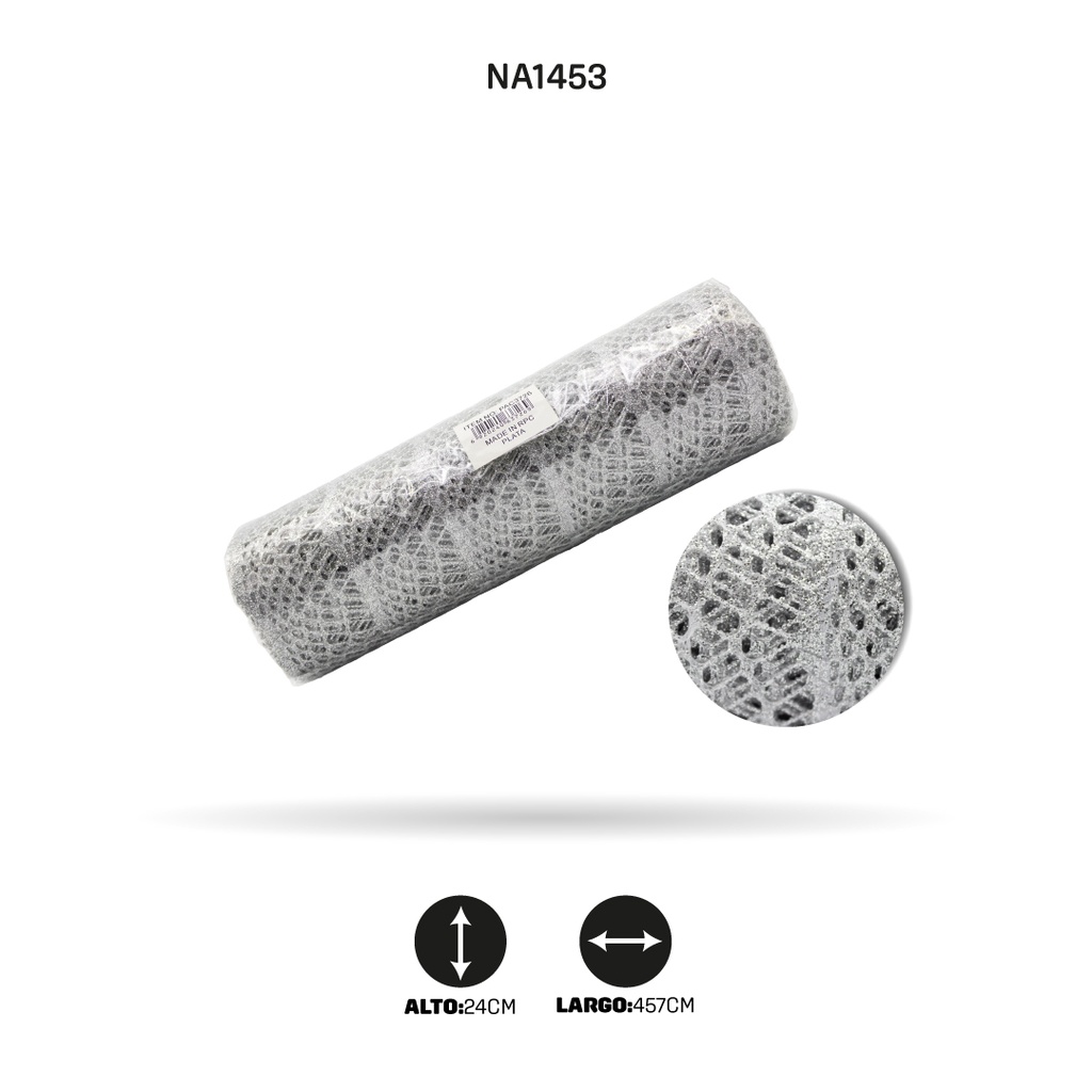 MALLA ESCARCHA PLATA [PAC3726]
