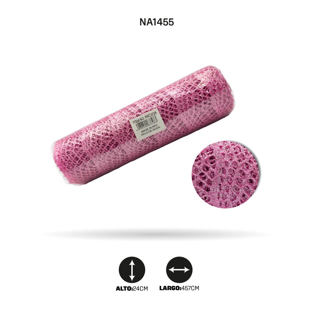 MALLA ESCARCHA PALO DE ROSA [PAC3728]
