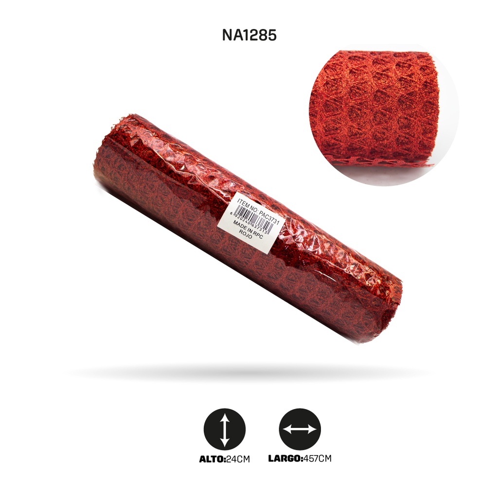 MALLA ESCARCHA ROJO [PAC3731]
