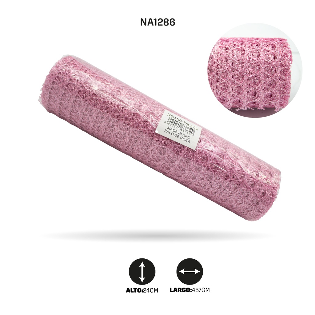 MALLA ESCARCHA PALO DE ROSA [PAC3732]