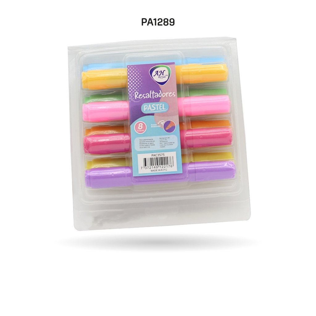 MARCADOR AHROYAL COLOR PASTEL x 8 [PAC3575]