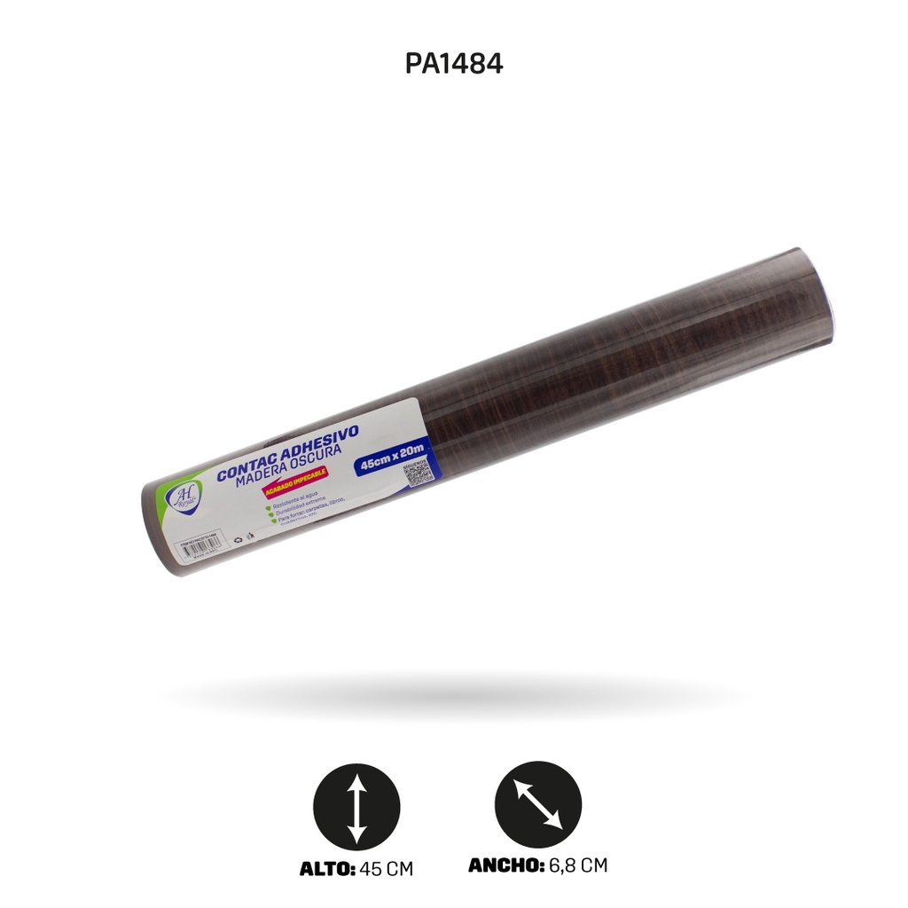 PAPEL CONTAC AHROYAL MADERA OSCURA DE 20 mts x 45 cms [PAC3710-1484]