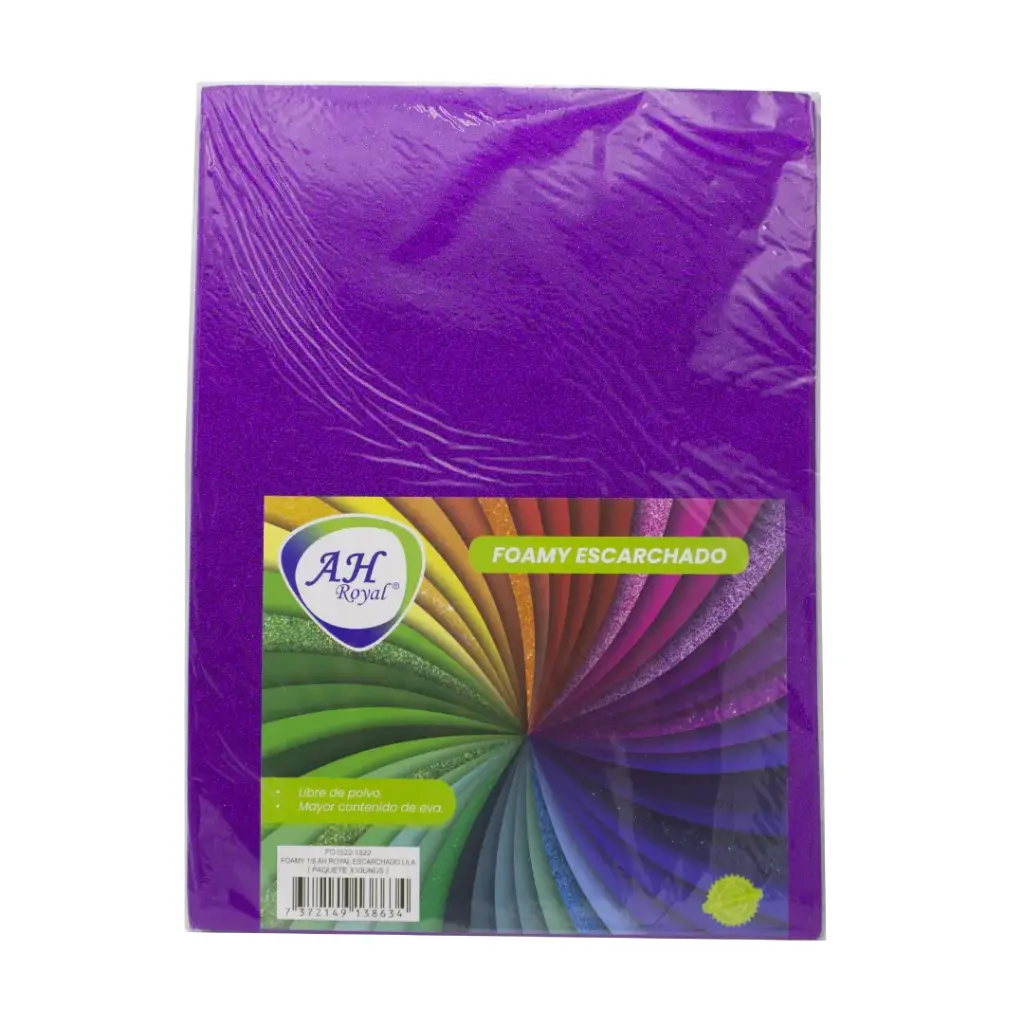 FOAMY 1/8 AH ROYAL ESCARCHADO LILA X10 UND [1522]