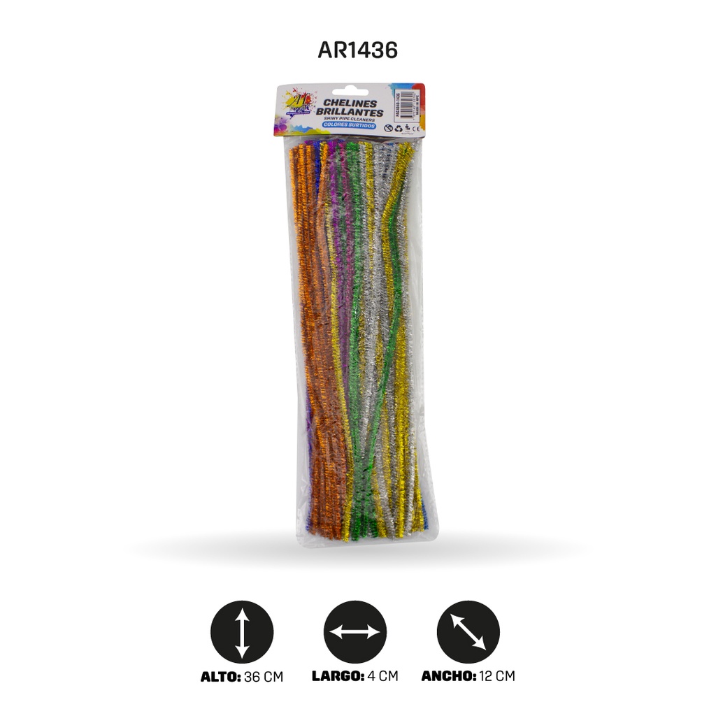 CHELINES BRILLANTES SURTIDOS X 100 [PAC4040]