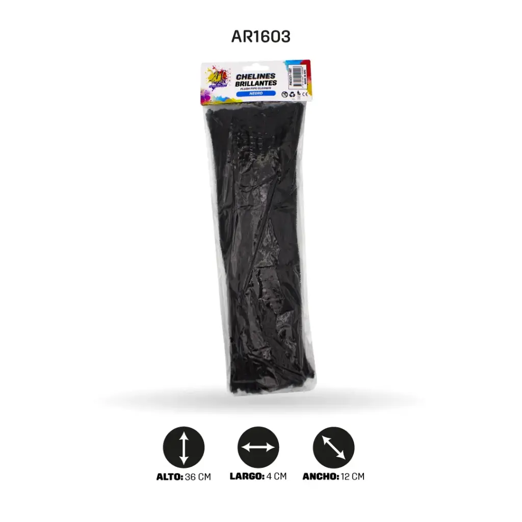 CHELINES BRILLANTES NEGRO A091 X 100 [PAC4316]