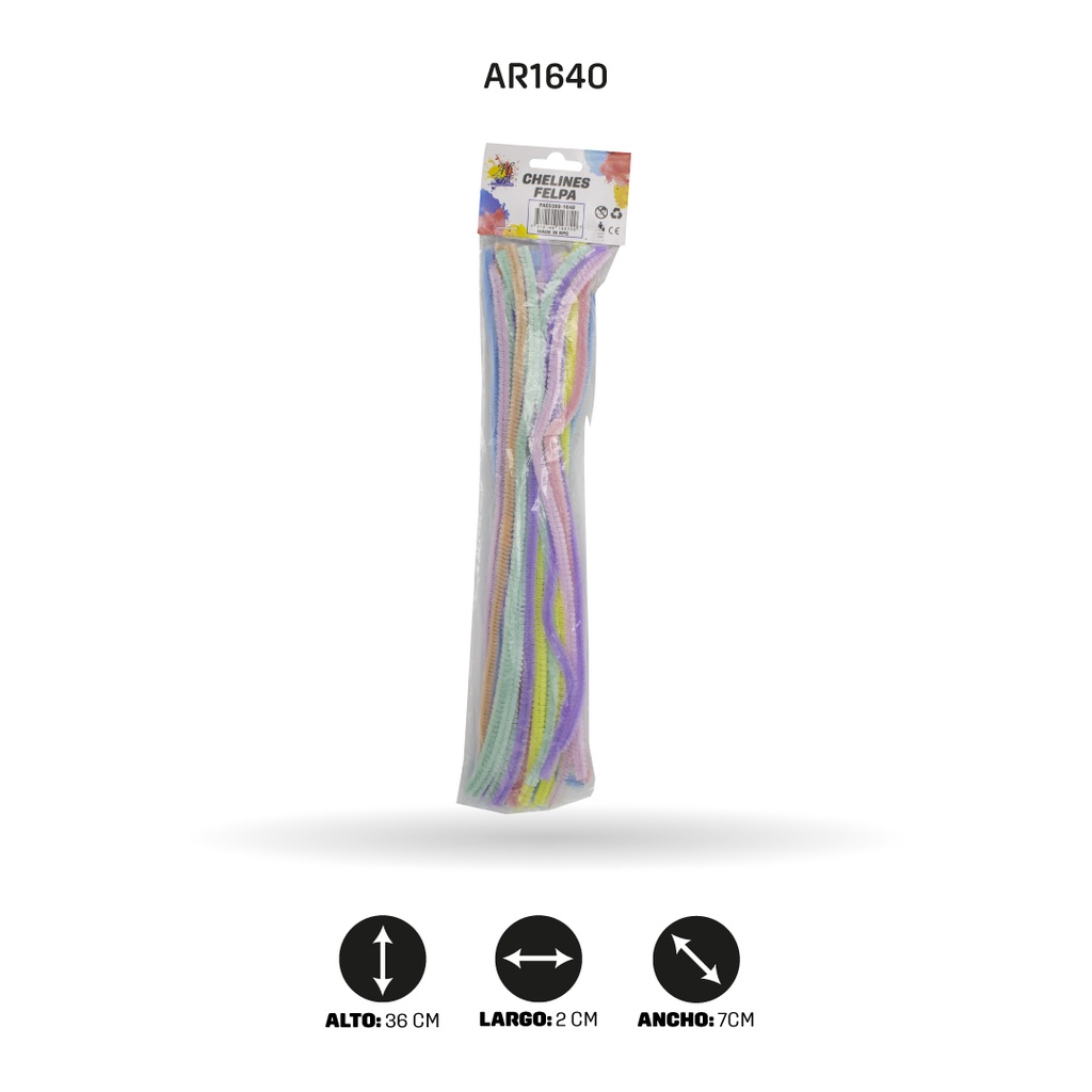 CHELINES COLORES PASTELES SURTIDOS BOLSA X 30 [PAC5389]