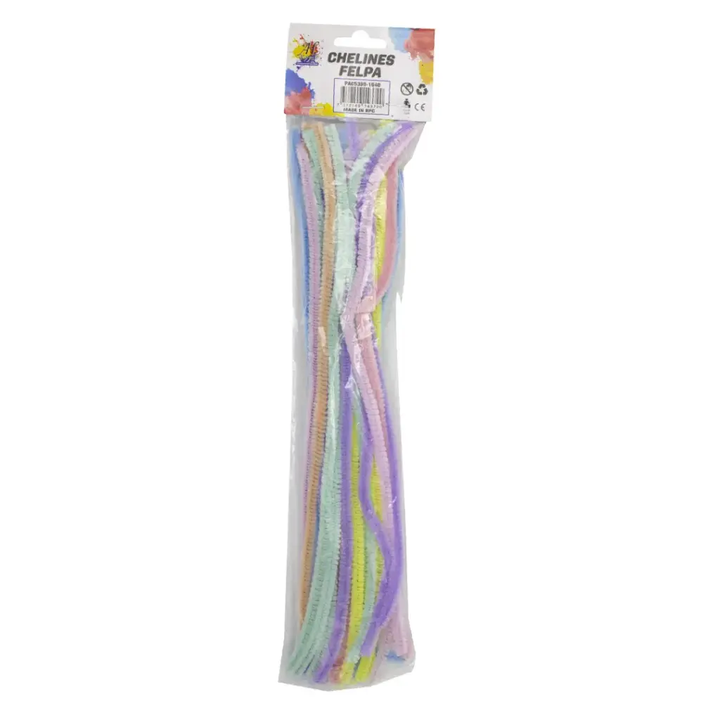 CHELINES DE FELPA AH ROYAL BOLSA X 30 UND - COLORES PASTEL SURTIDOS  [PAC5389]